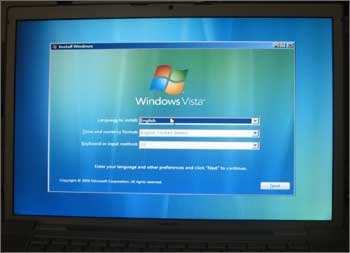 Как да инсталирате Vista rc2 на Mac с Intel използване лагер