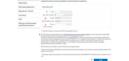 Cum să vă înregistrați pe site-ul web al Căilor Ferate Poloneze, în Polonia în mod independent