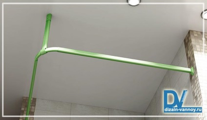 A függönyrúd a fürdőszobai függönyök számára és a saját kezek felszerelésének módja