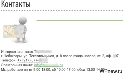 Yandex harta la site-ul și microformat hcard in-contacte