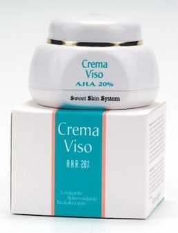 Krém arcra édes bőr rendszer crema viso aha 8%, 50 ml - zöld injekció