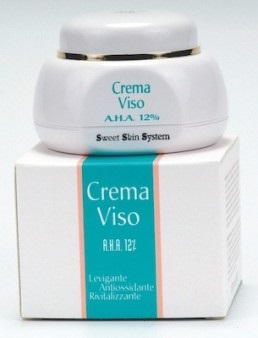 Krém arcra édes bőr rendszer crema viso aha 8%, 50 ml - zöld injekció