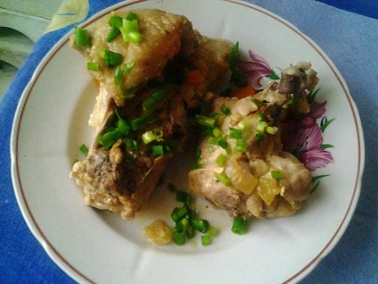 Carne de pui cu ierburi - cum să gătești pui cu ierburi - rețetă cu o fotografie