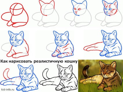 Desenați o fată tristă în etape - cum să desenați o pisică care desenează o pisică în etape