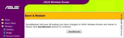 Configurarea asus wl-520gc pentru rețeaua realnet, com-service