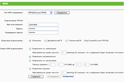 Configurarea conexiunii pppoe în routerele tp-link, furnizor de Internet realnet g