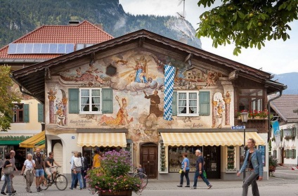 Német város garmisch-partenkirchen szabadtéri művészeti galéria