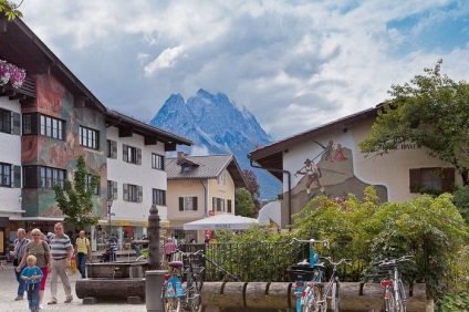 Német város garmisch-partenkirchen szabadtéri művészeti galéria