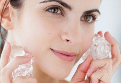 Curățirea pielii cu o finețe rece a criopilării feței