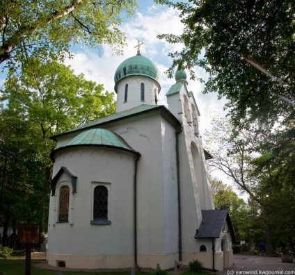 Olshanskoye temető (olšanské hřbitovy) és a Boldogságos Szűzanya felajánlásának temploma (chrám zesnutí přesvaté