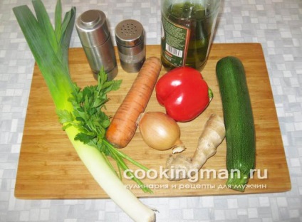 Vegetal julienne - gătit pentru bărbați