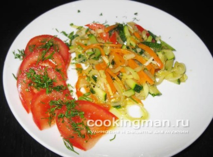 Vegetal julienne - gătit pentru bărbați