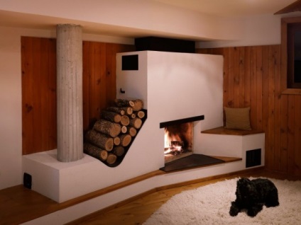 Sobe cu lemne pentru încălzirea locuinței, cu încălzire cu apă, tipuri și schemă de zidărie