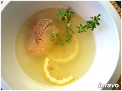 Transparent broth fish, blog loravo designer note culinare