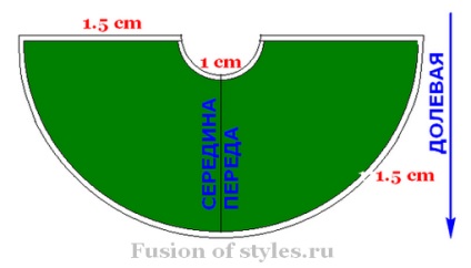 Layout fustă jumătate coajă pe tesatura, îmbinare stiluri