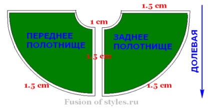 Layout szoknya félhüvely a szöveten, egyesítés stílusok