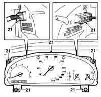 Repararea și utilizarea autovehiculului Saab 9-5 - Demontarea și instalarea panoului de bord și a componentelor acestuia