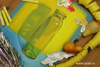 Pas cu pas pastel galben-verde sticla transparente! Blog - blog al artistului