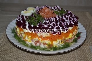 Salata - somon sub blana