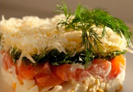 Salata de blana cu somon - retetele corecte - cât de gustoase pentru a găti