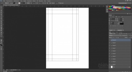 Crearea unui șablon pentru cutia utilizând Photoshop (aplicația la μ pentru a crea o casetă)