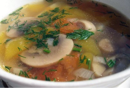 Supă de la păstăi conserve Cum să gătești supă de ciuperci din ciuperci conservate