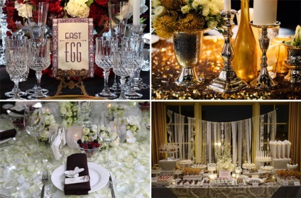 Nunta in stilul gatsby - decorarea ideilor si decorului, imaginea casatoritelor, fotografiilor si videoclipurilor