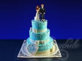 Esküvői torta búzavirág áfonya № 352 szállítási Moszkvában a cukrászati ​​cég