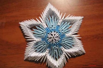 Schema pentru crearea de fulgi de zăpadă origami din hârtie pentru începători