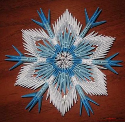 Schema pentru crearea de fulgi de zăpadă origami din hârtie pentru începători