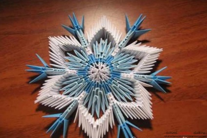 Schema pentru crearea de fulgi de zăpadă origami din hârtie pentru începători