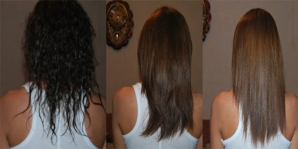 A fekete haj finomítása, a tónus előtti kiemelések, valamint a fotók előtt és után