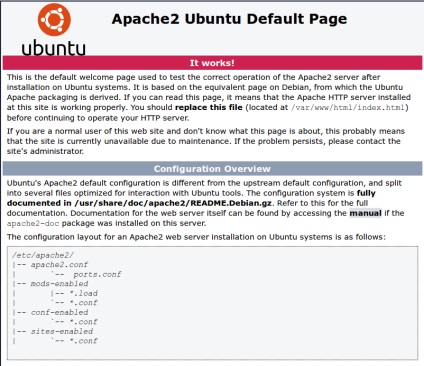 Instalarea serverului web pe ubuntu lts