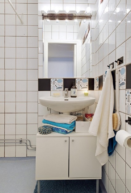 Fürdőszoba skandináv stílusban - 18 fénykép a belsőépítészetről