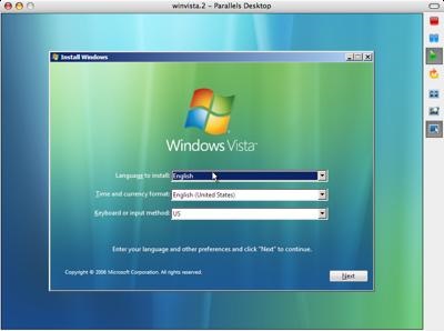 Virtualizare - instalați windows vista în sistemul de operare mac os cu paralele