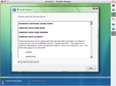 Virtualizare - instalați windows vista în sistemul de operare mac os cu paralele