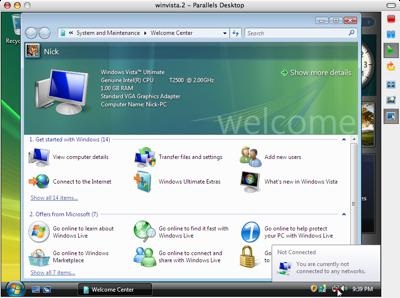 Virtualizare - instalați windows vista în sistemul de operare mac os cu paralele