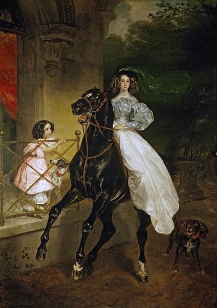 Horsewoman »poza lui Briullov