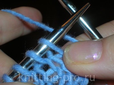Tricotarea bucla greșită într-un al doilea mod - de la bază la stăpânire