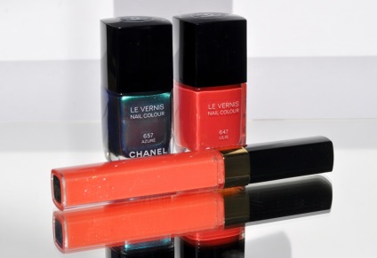 Chanel l'ete papillon galben mascara, umbre smântână și luciu de buze, puțin-bate