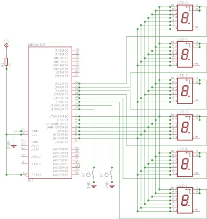 Ceas pe microcontroler atmega16