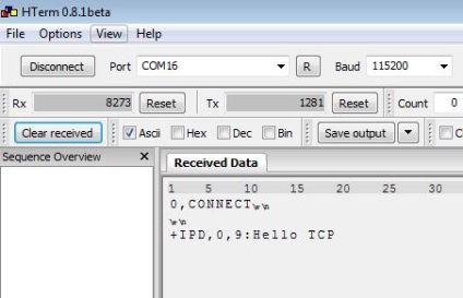 Configurarea și transferul de date Esp8266