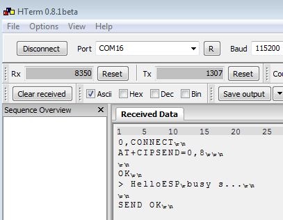 Configurarea și transferul de date Esp8266