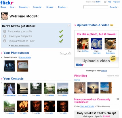 Flickr (Flickr) - cea mai avansată și populară hosting de fotografii