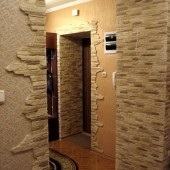 Foto - piatră decorativă în interior, decorarea apartamentelor cu piatră decorativă