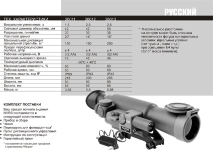 Instrucțiuni de exploatare pentru nvrs de vizibilitate pe timp de noapte