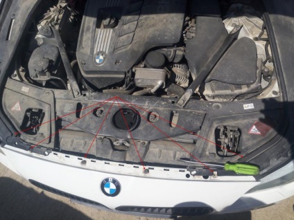 Instrucțiunea privind înlocuirea laturilor unui radiator bmw 5 dintr-o serie f10