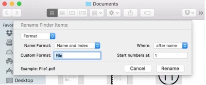 Cum de a redenumi rapid mai multe fișiere împreună pe mac