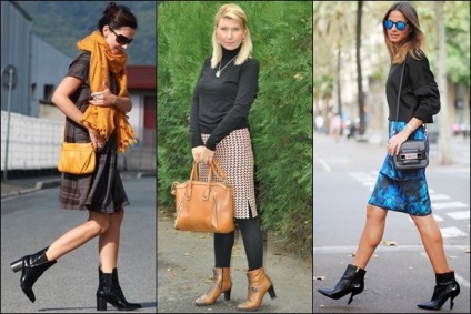 Cum să poarte cizme de diferite stiluri pe o călcâie de diferite înălțimi (cizme din gleznă), pantofi la modă