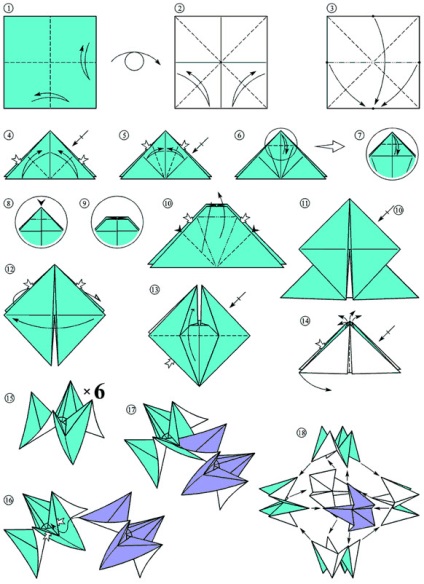 Cum sa faci un copac origami cu mainile tale - o stea de origami cu mainile tale